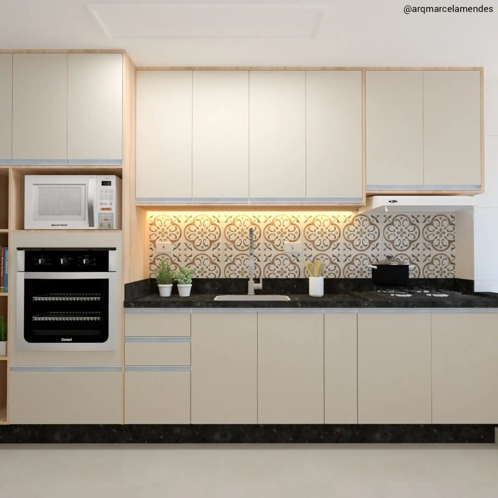 Cozinha do apê da Cris - Praia Grande